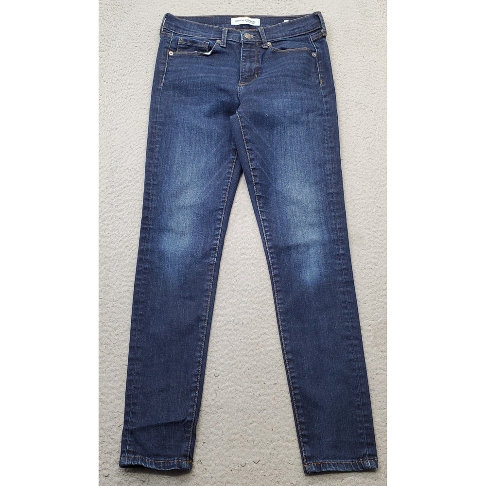 Banana Republic Skinny Ankle Jeans Women 26 Blue Premium Denim High Rise Outdoor